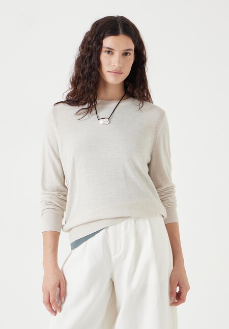 Fine Knit Wool Blend Jumper