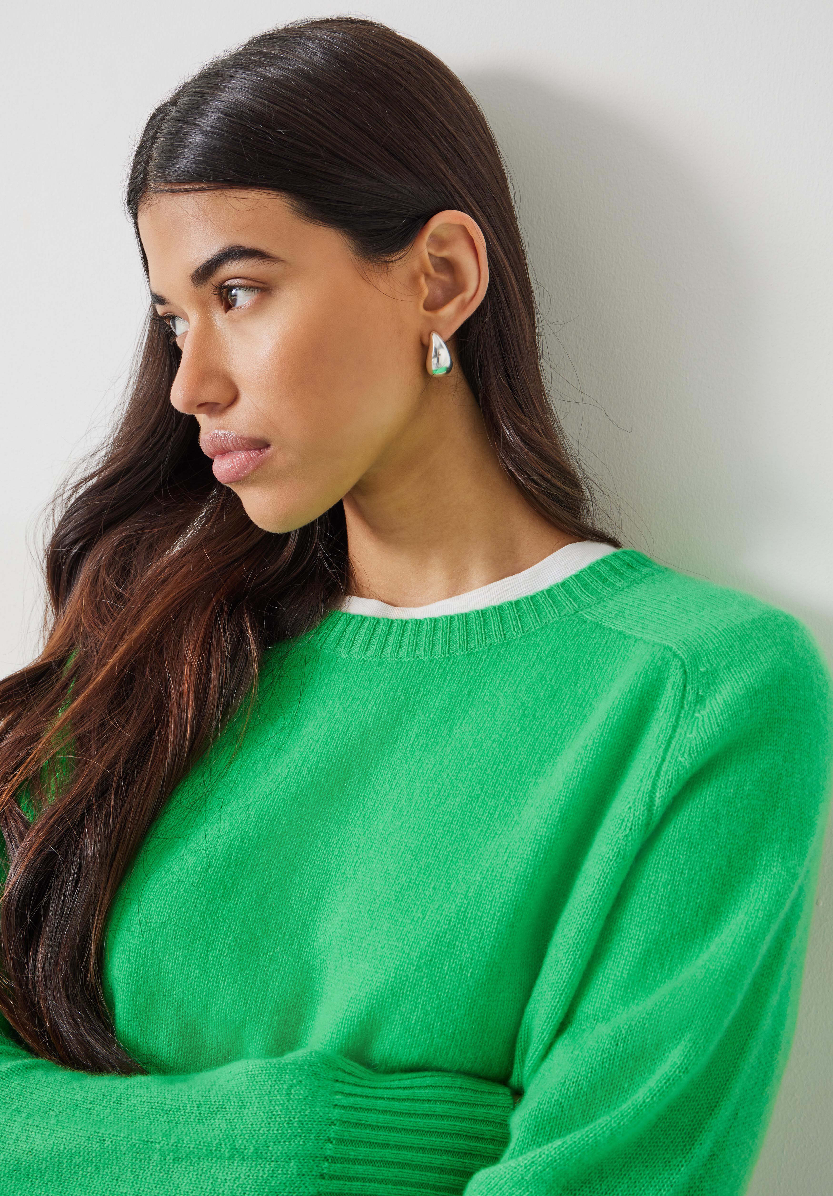 Green cashmere jumpers discount