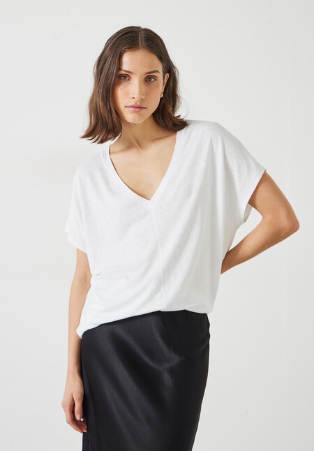 Danny Linen V-Neck T-Shirt