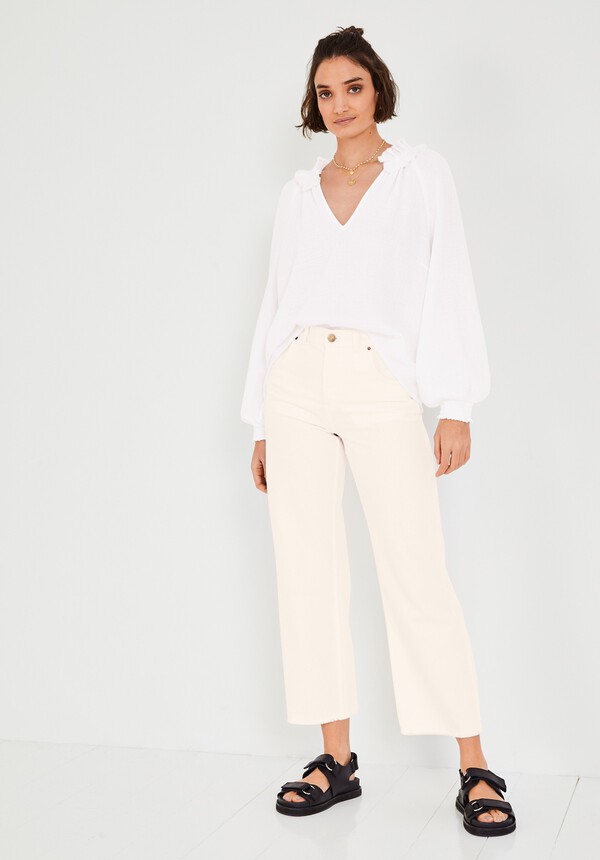 Anise Frill Neck Top