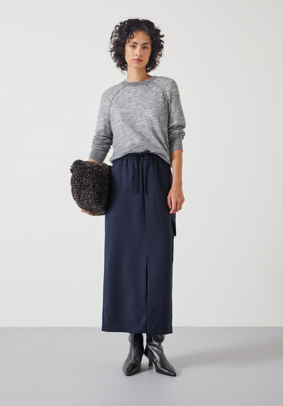 Aria Cargo Wool Maxi Skirt