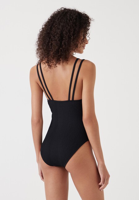 Dina Double Strap Crinkle Swimsuit