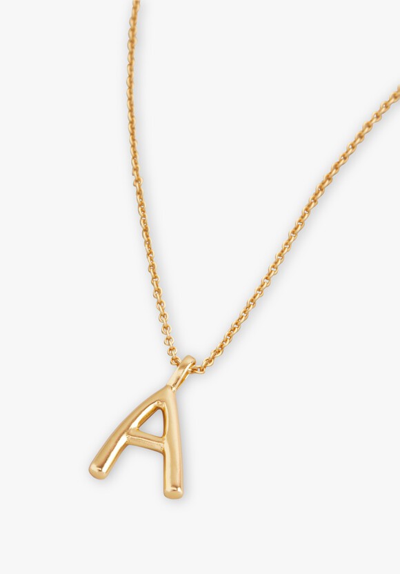 Gaia Letter Pendant Necklace