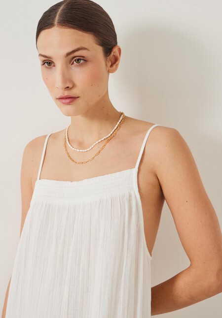 Carmen Relaxed Cheesecloth Slip Dress