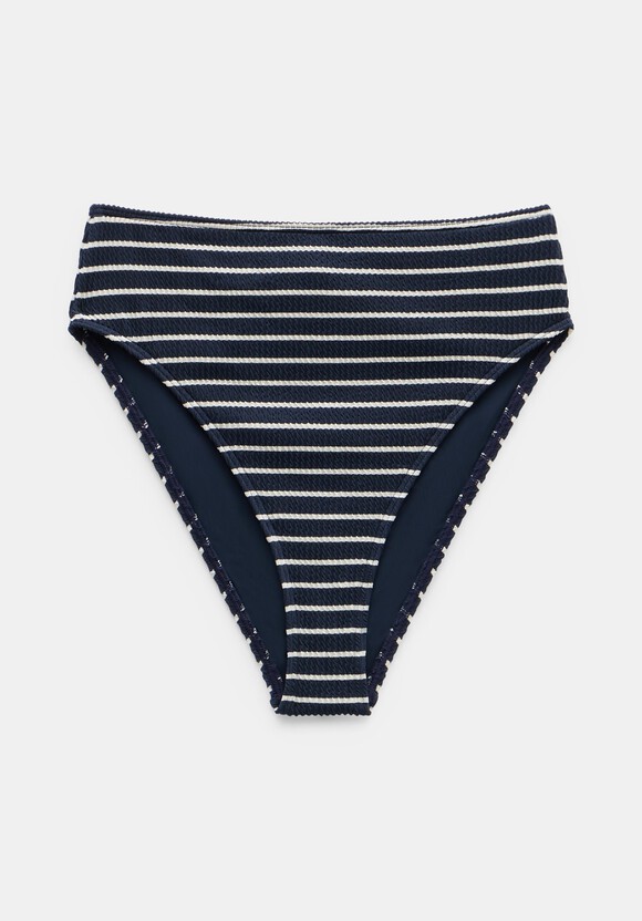 Harper High Waisted Stripe Rib Bikini Bottoms