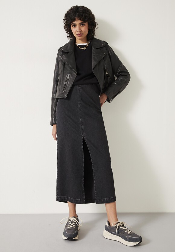 Jet Cropped Leather Biker Jacket