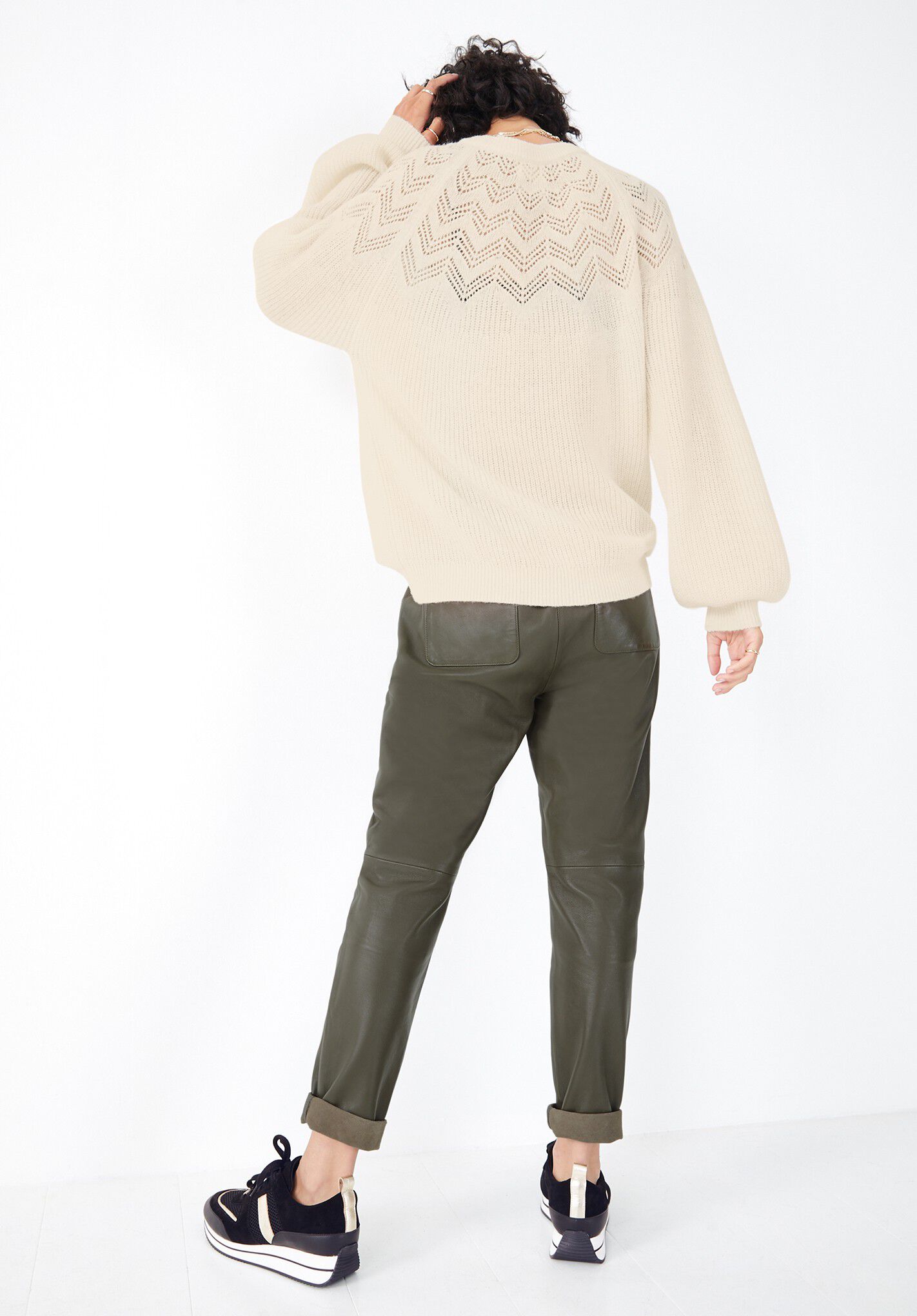 Hush leather joggers clearance