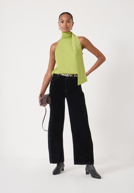 Velvet Cropped Bree Barrel Leg Jeans