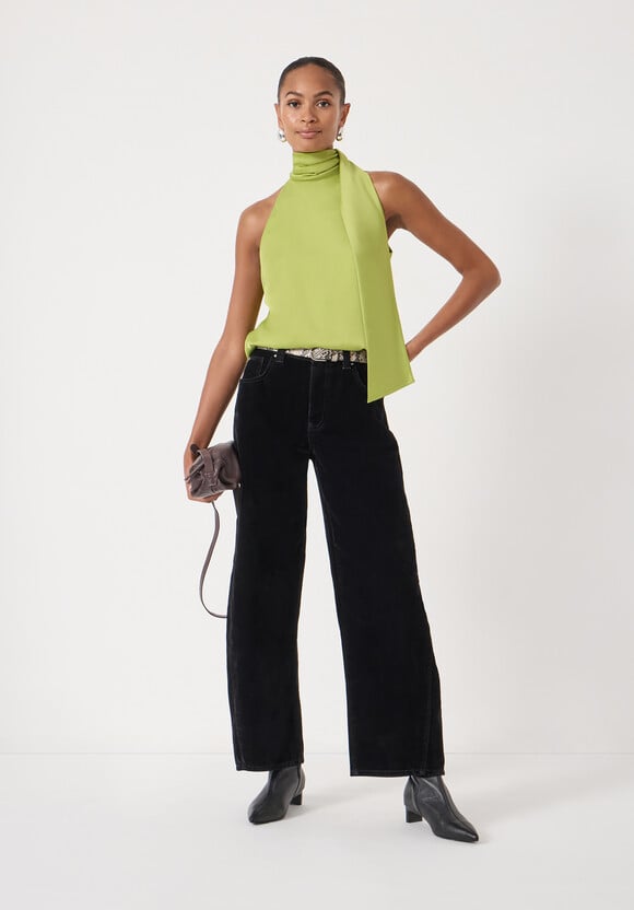 Velvet Cropped Bree Barrel Leg Jeans