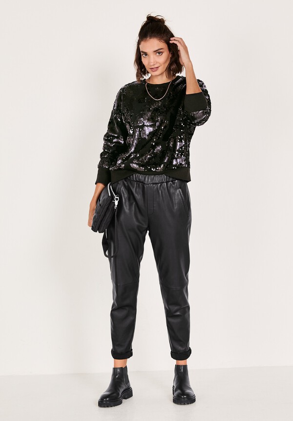 Sequin Camo Sweat Top