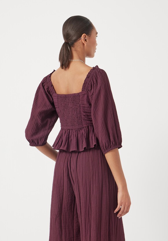Zoe Crinkle Peplum Top