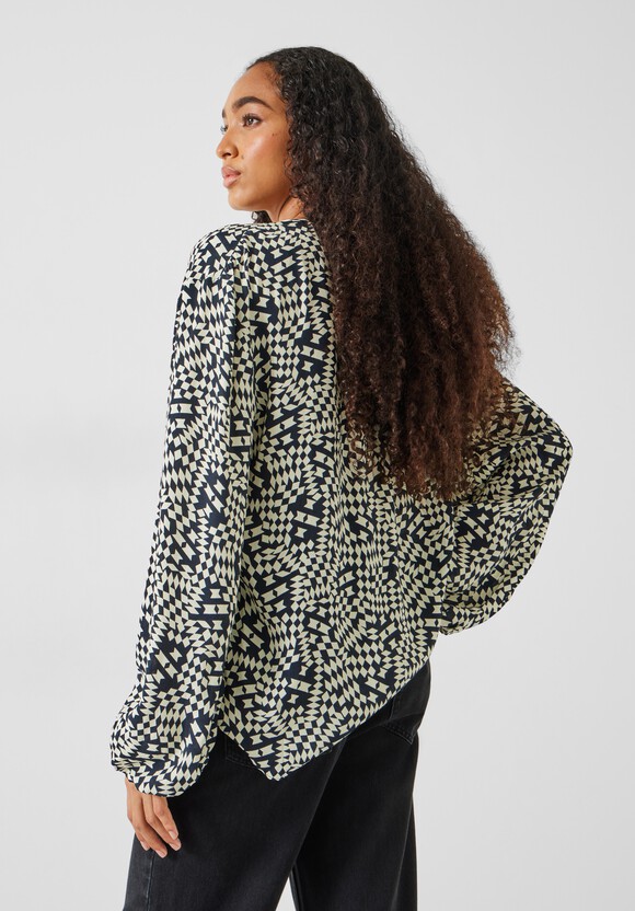 Hartley Gathered Sleeve Printed Top