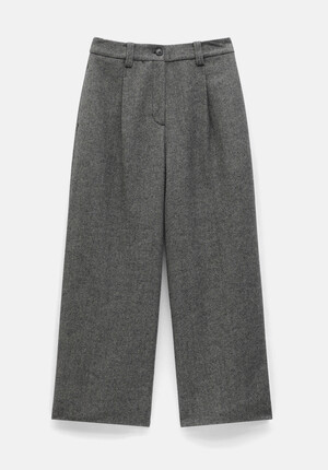 Carys Tailored Cropped Wool Blend Trousers