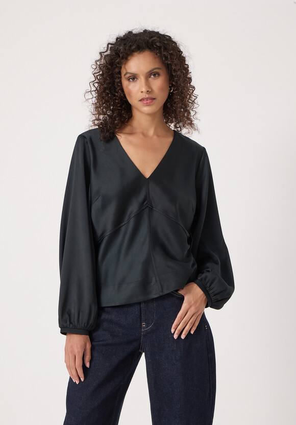 Grace Satin Long Sleeve Top