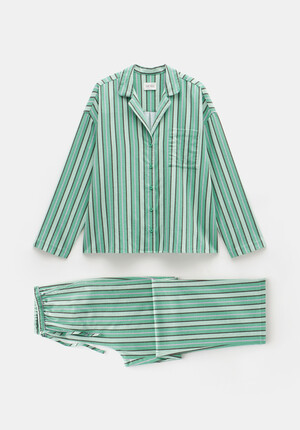 Amita Cotton Flannel Multi Stripe Pyjamas