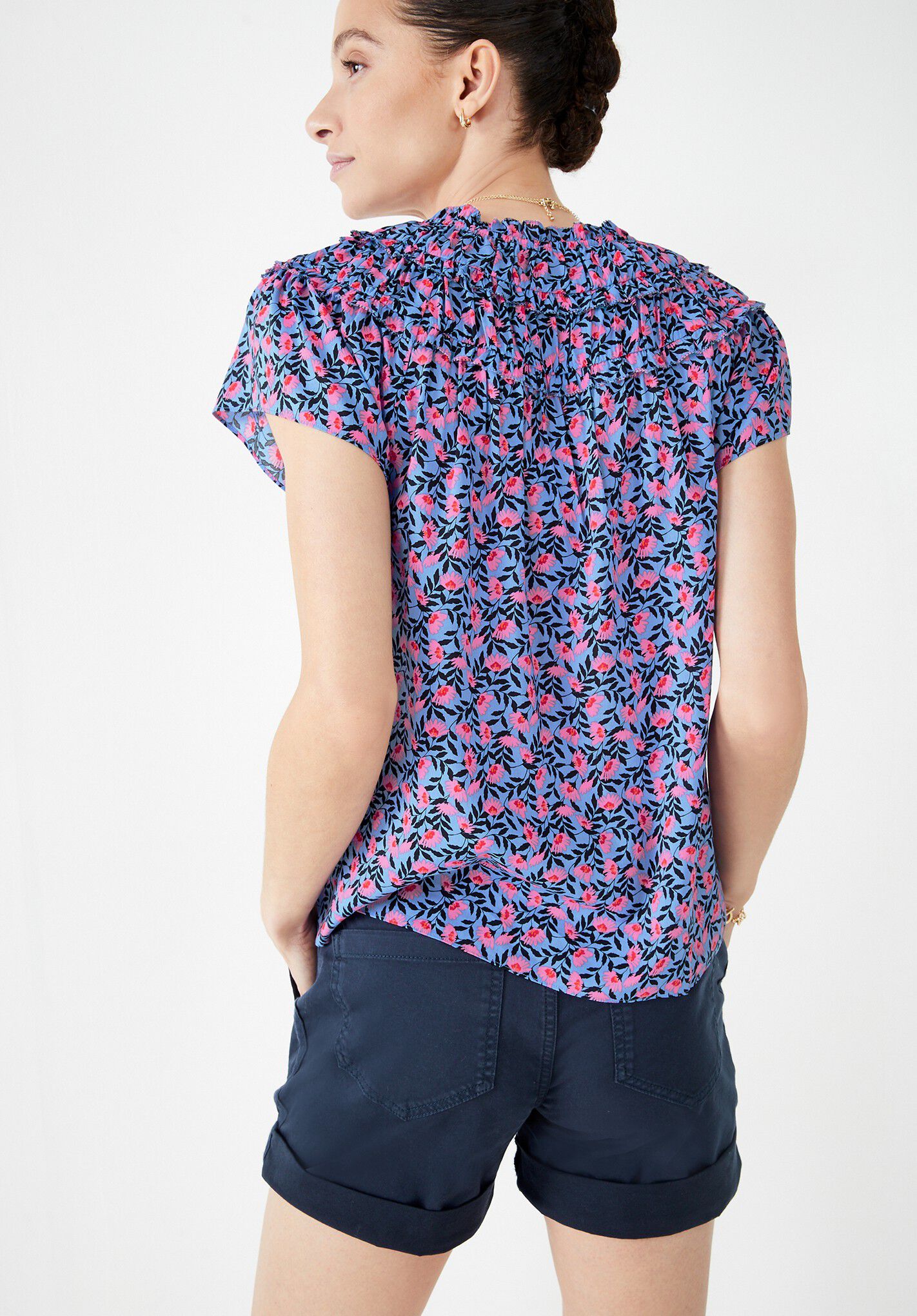 Floral chino shorts top