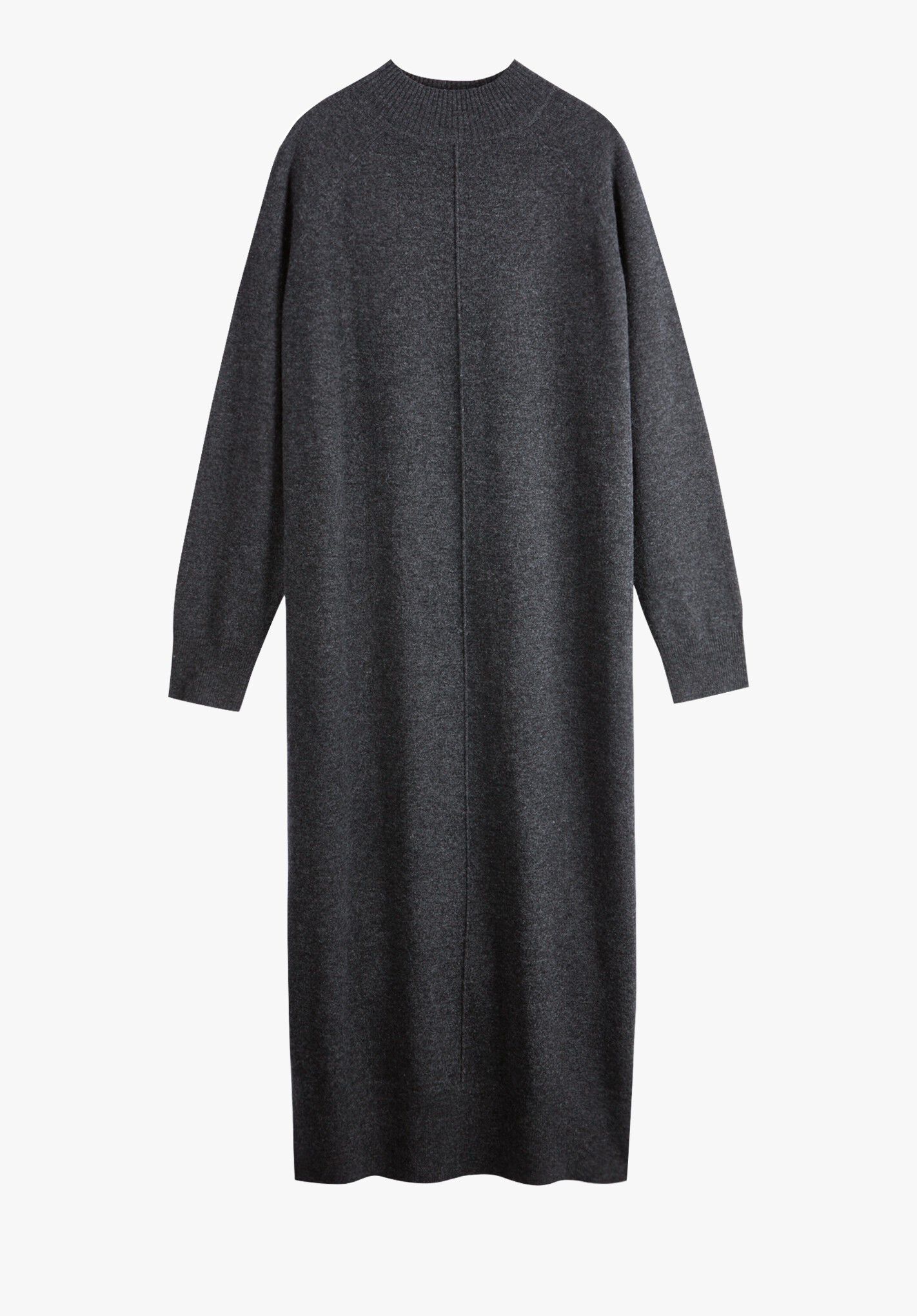 Kara Wool Jumper Dress Charcoal Marl hush