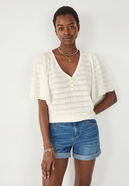 Mika Pointelle Knitted Top