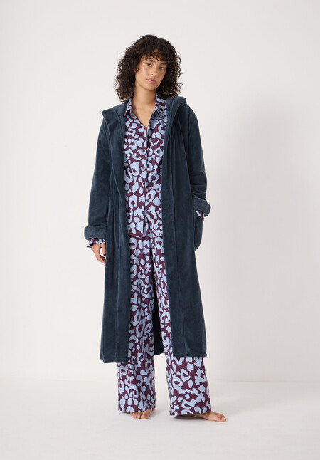 Fluffy Hooded Dressing Gown