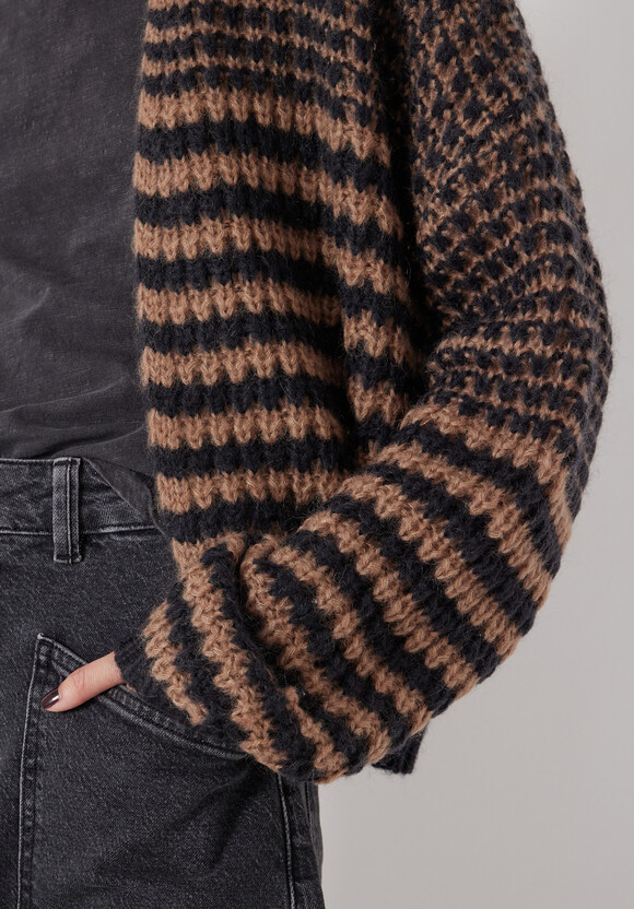Skye Wool Blend Stripe Cardigan