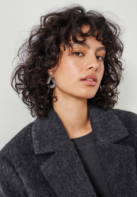 Large Pia Pave Twist Hoop Earrings