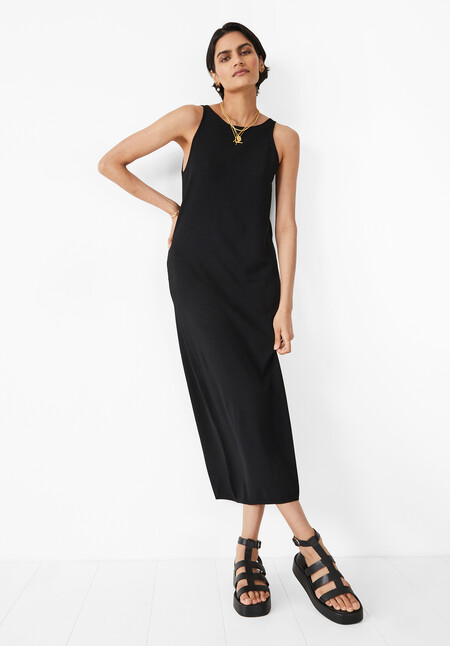 Scooped Back Knitted Dress