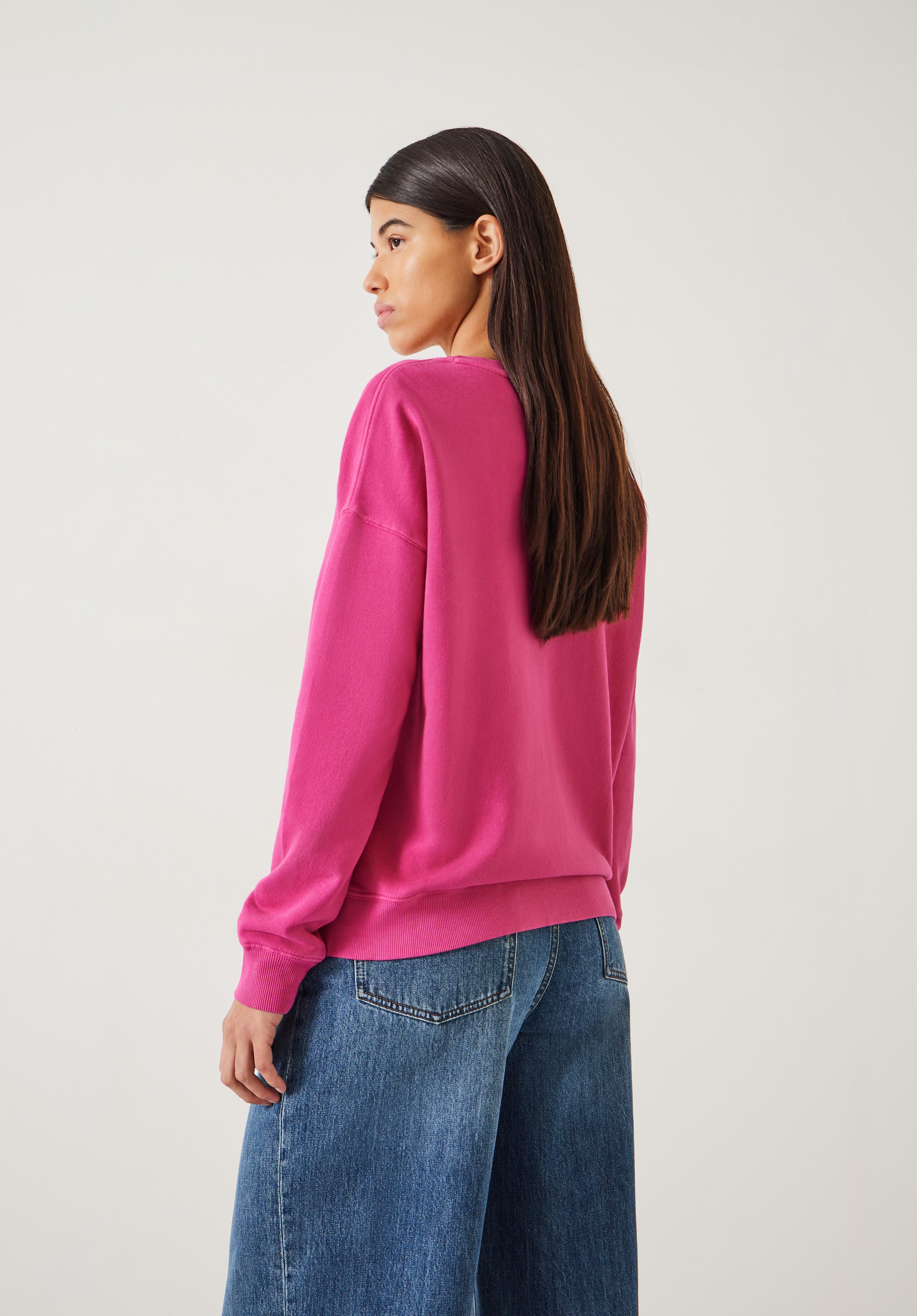 April V-Neck Sweatshirt | Peacock Pink | hush