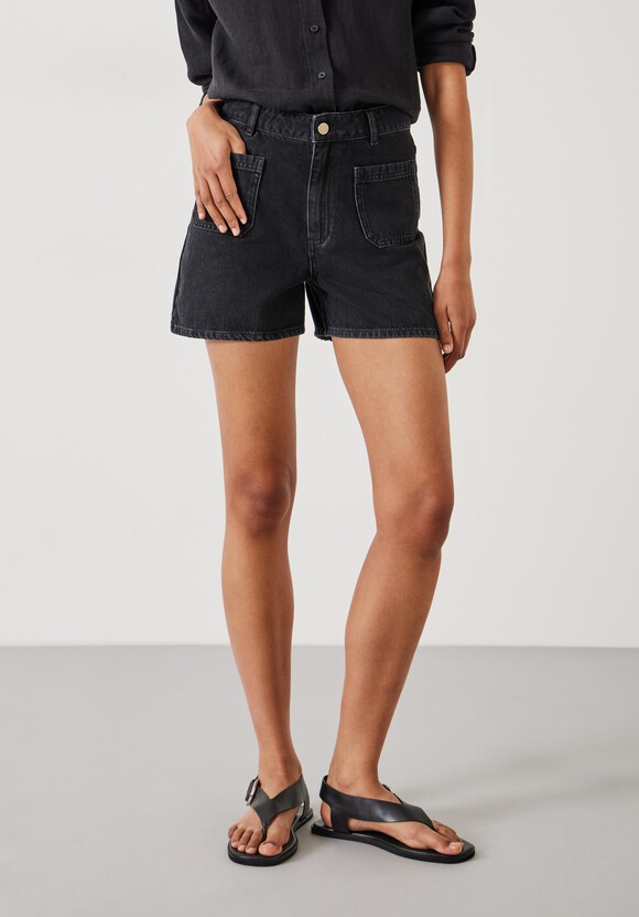 Patch Pocket Denim Shorts