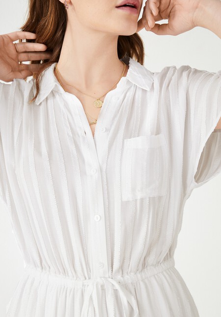 Ren Striped Textured Dress