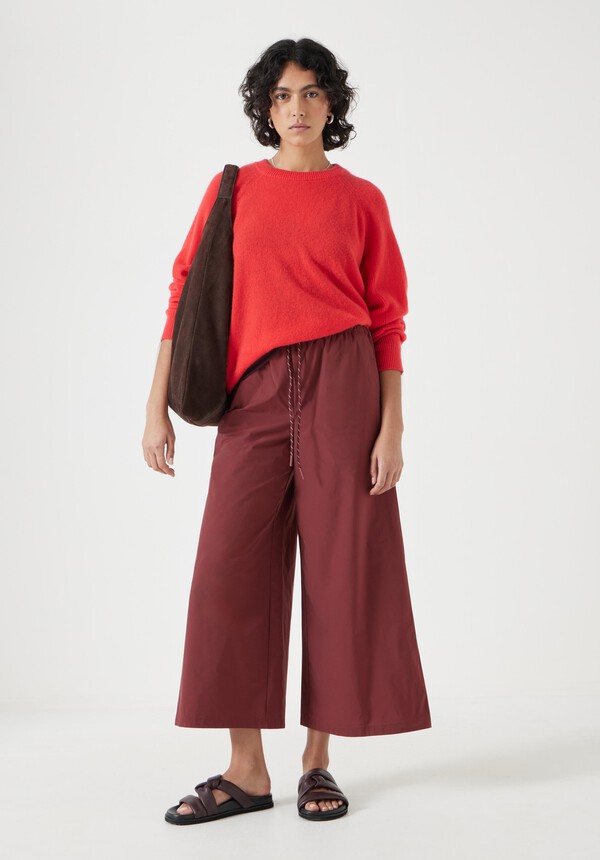Technical Melissa Wide Leg Cropped Trousers