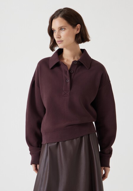 Cropped Polo Sweatshirt
