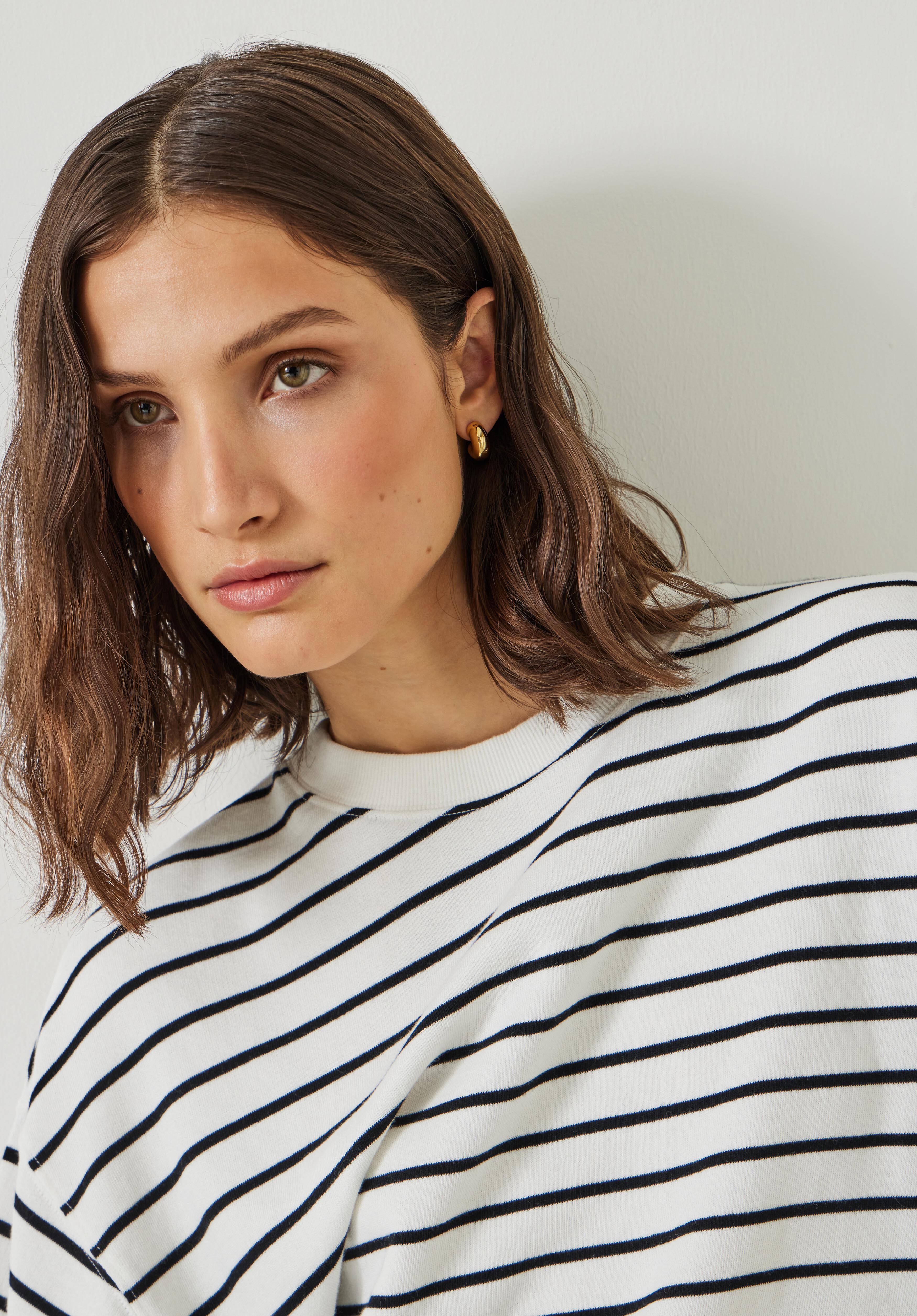 Luca Stripe Sweatshirt White hush