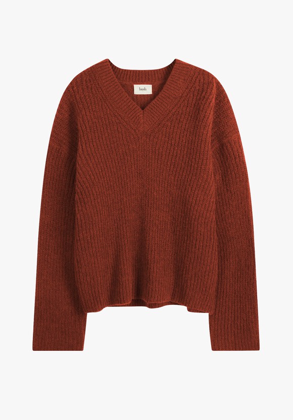 Aliah High V Wool Blend Jumper