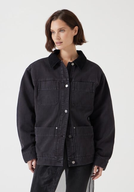 Cord Collar Barn Jacket