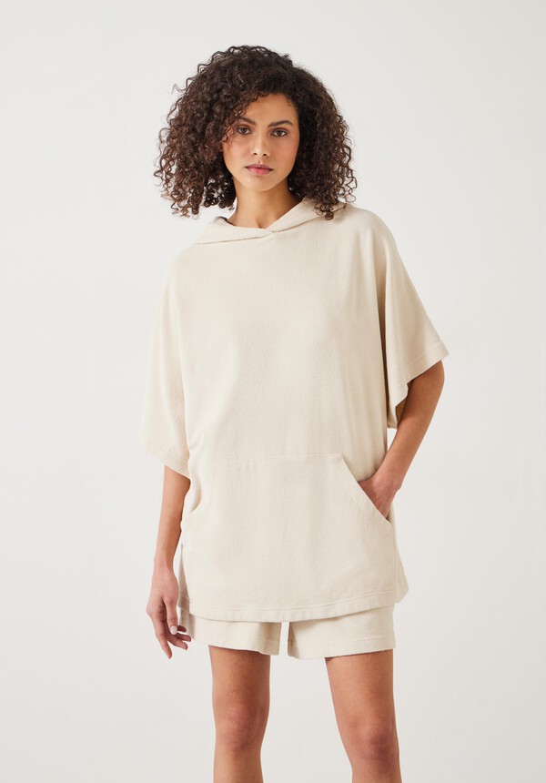 Taylah Relaxed Cotton Towelling Hoodie