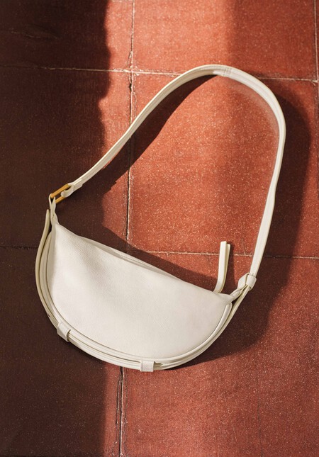 Rory Crescent Leather Crossbody Bag