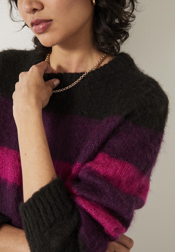 Keara Brushed Fluffy Stripe Jumper