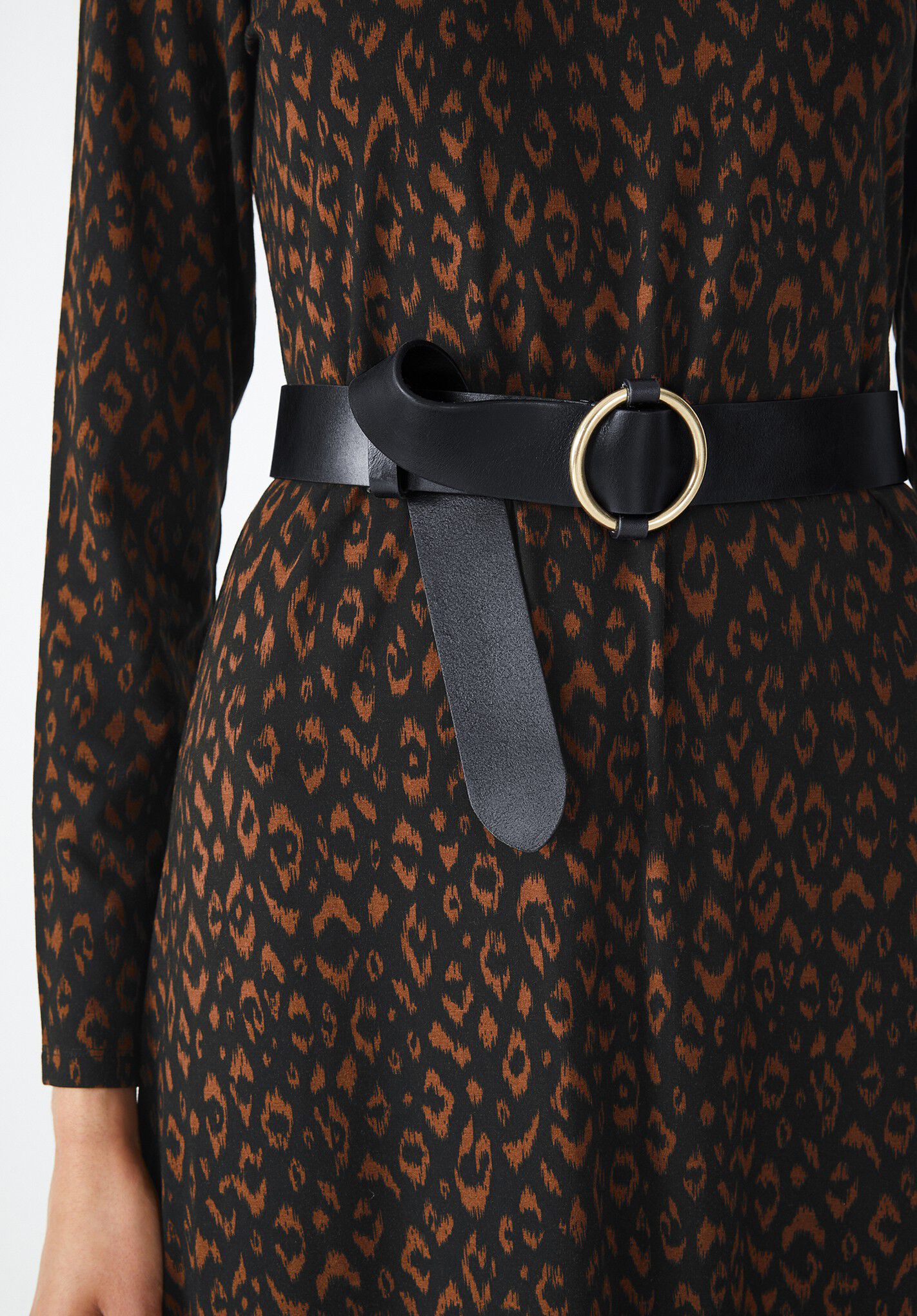 Brindisi Belt Black Leather Belt Black Gold hush
