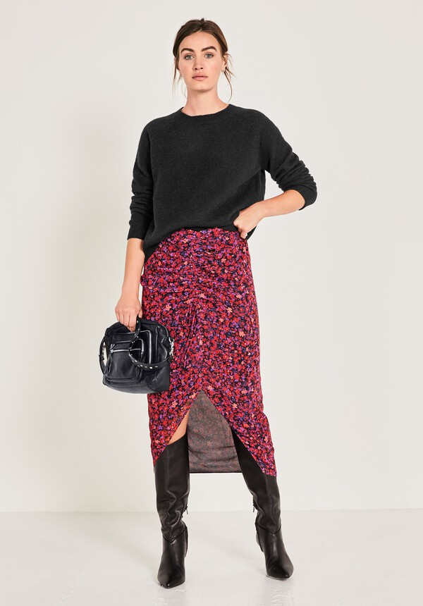 Martella Ruched Midi Skirt