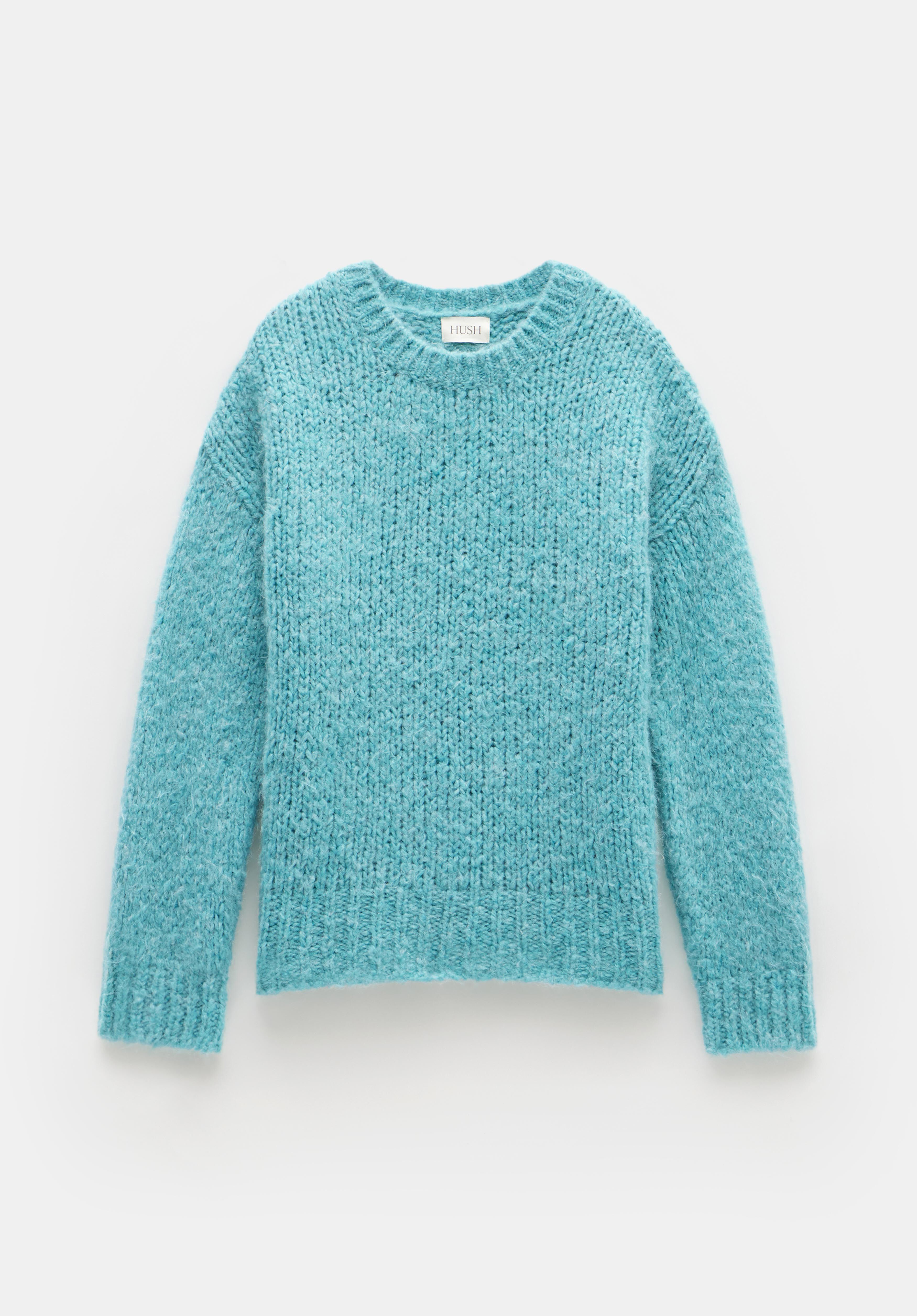 Tammy Textured Crew Jumper | Green | hush