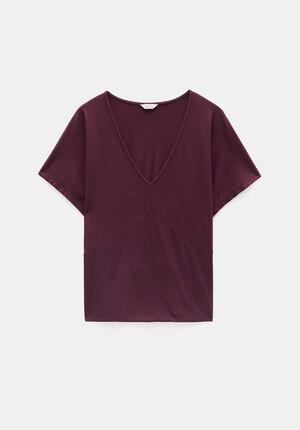 Grown On Sleeve V Neck T-Shirt