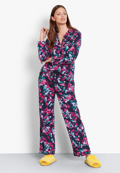 Silhouette Floral Piped Flannel Pyjamas