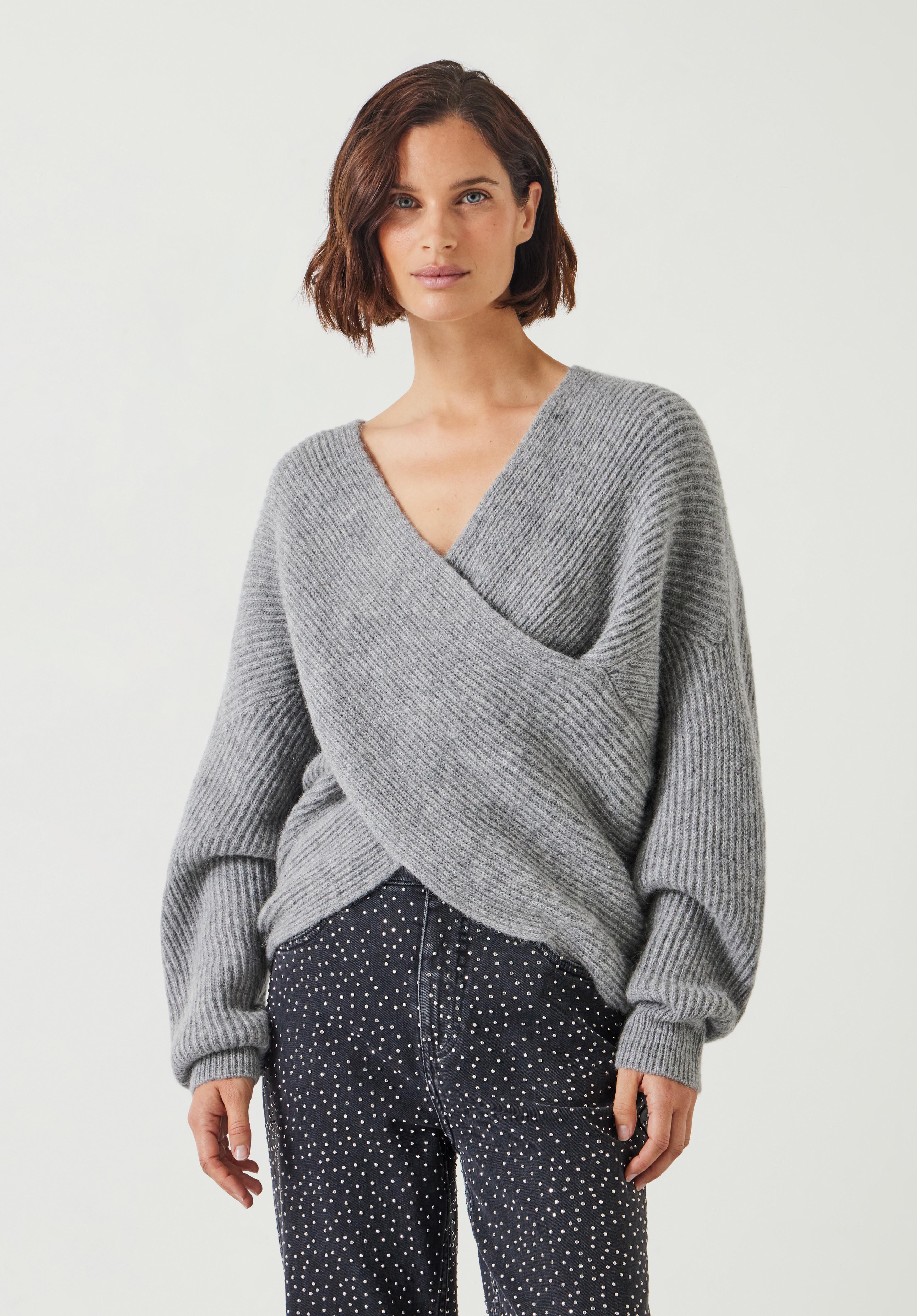 Betty Fluffy Cross Front Jumper