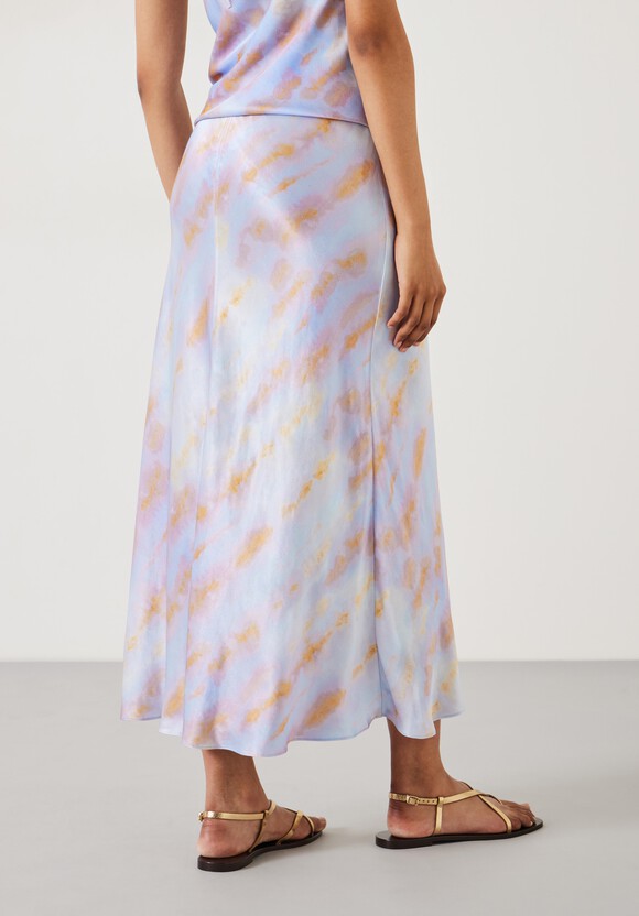 Indra Satin Midi Skirt
