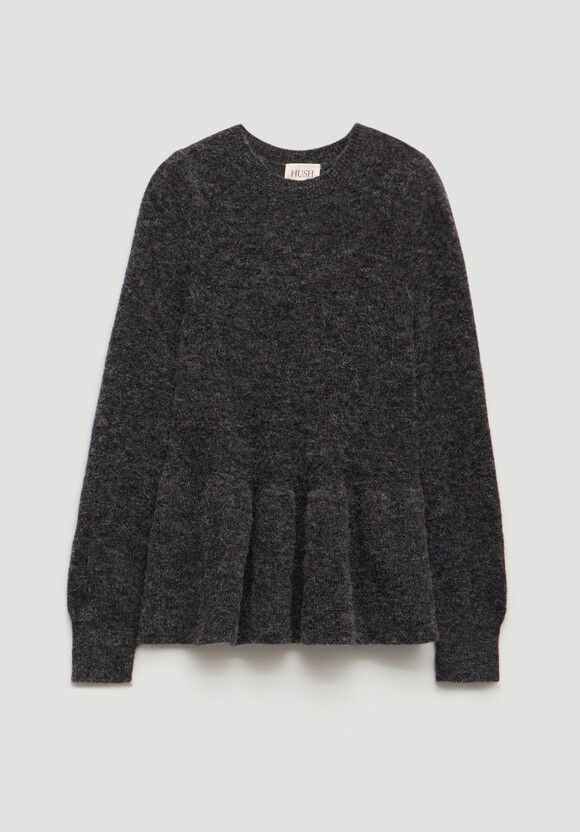 Wool Blend Peplum Top