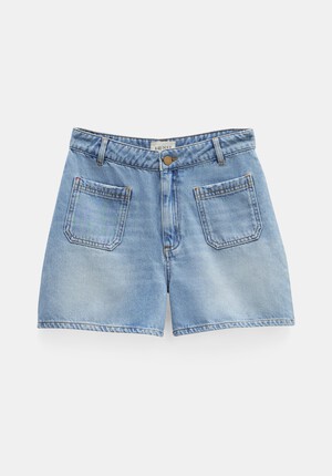 Patch Pocket Denim Shorts