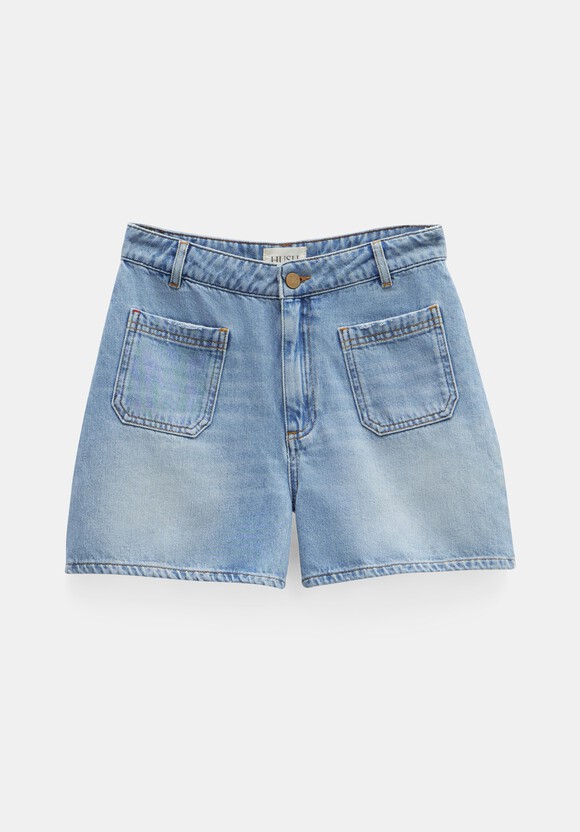 Patch Pocket Denim Shorts