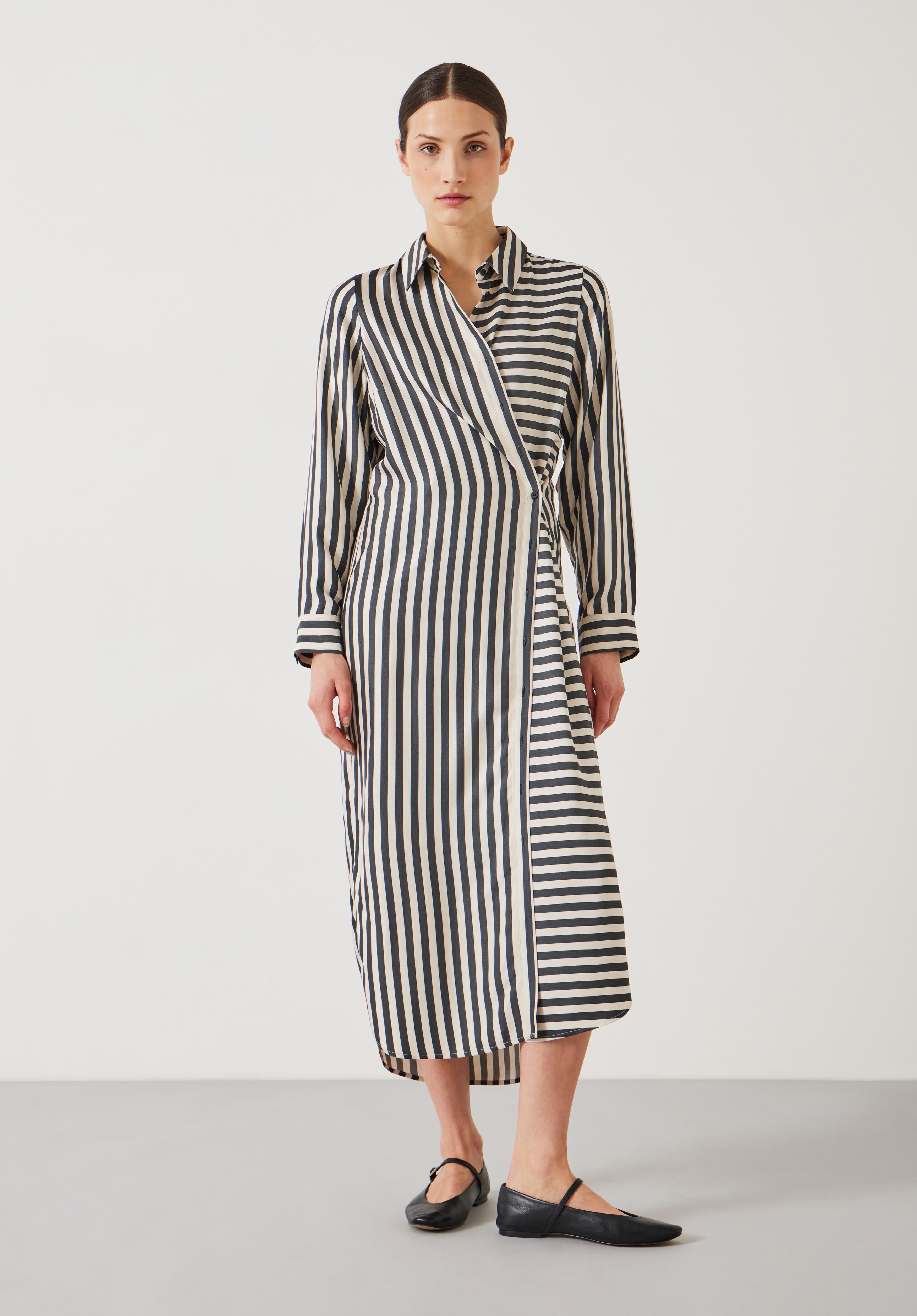 Striped midi dress hotsell