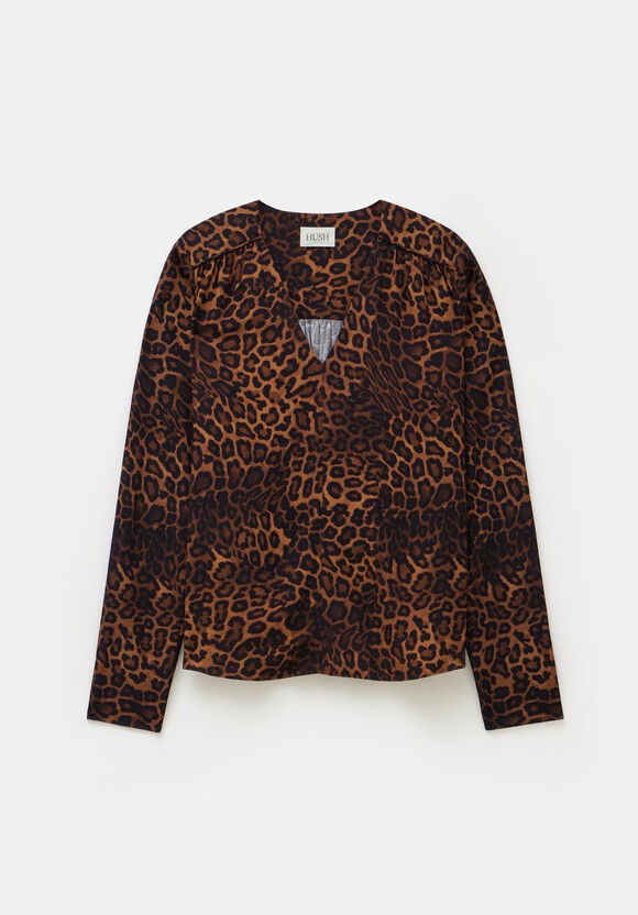 Printed V-Neck Blouse