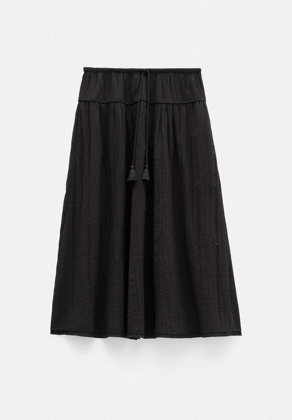 Gathered Detail Midi Skirt
